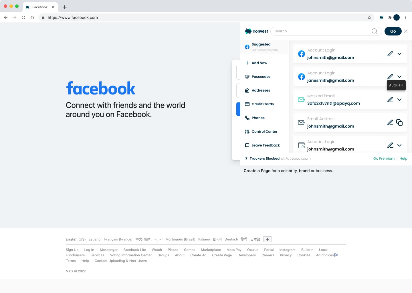 Extension mini-dashboard with suggested logins for the current site