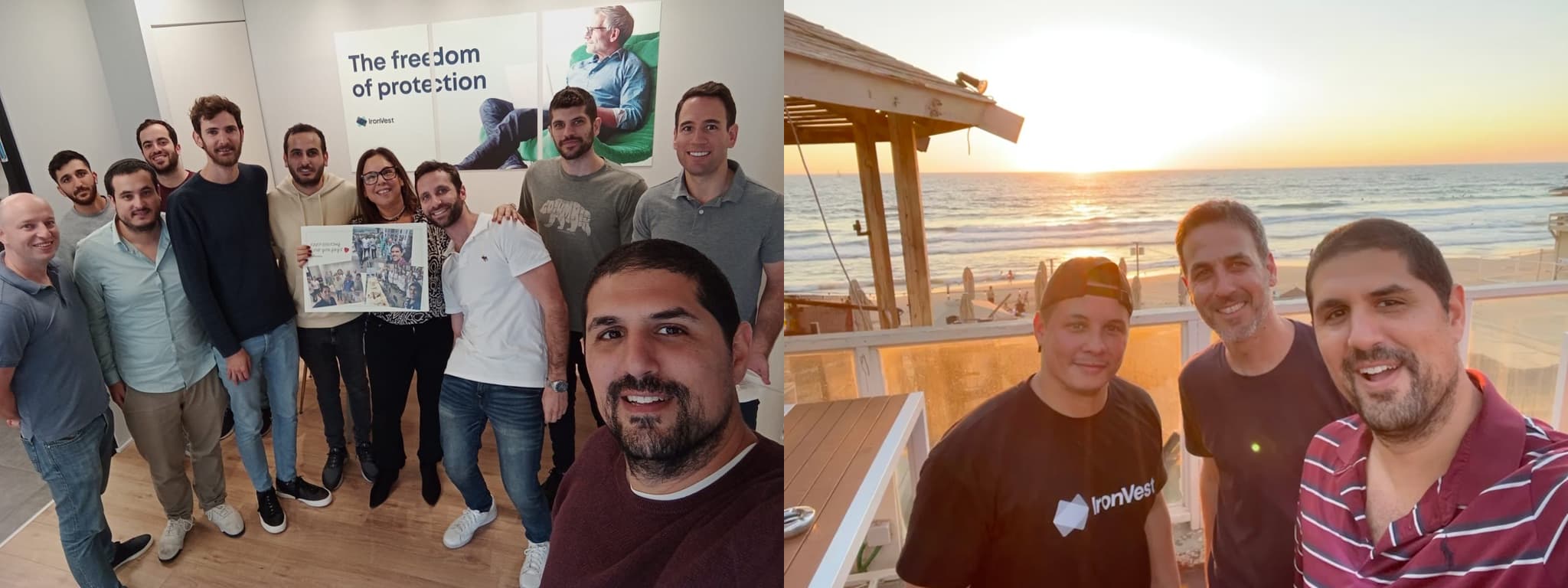 Kelby with the IronVest team in Israel