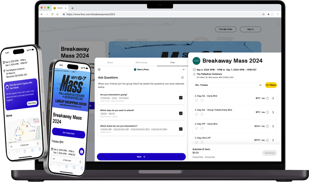 FEVO on desktop and mobile